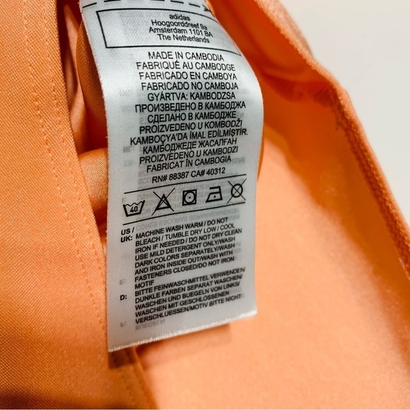 ADIDAS size XS coral short sleeve bodysuit - Picture 7 of 9